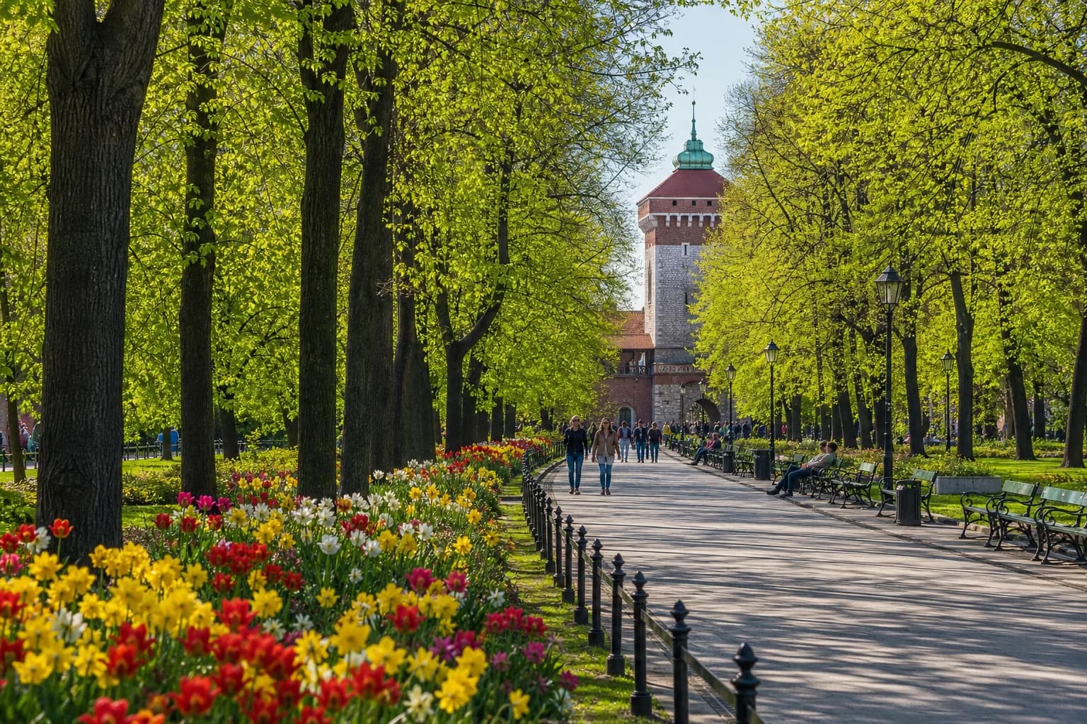 Главные парки Кракова